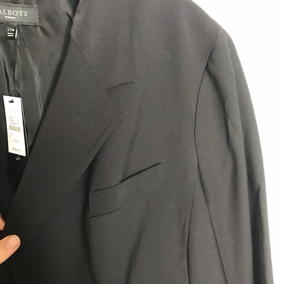 Talbots | NWT Classic 3 Button Black Career Blazer - Picture 3 of 6